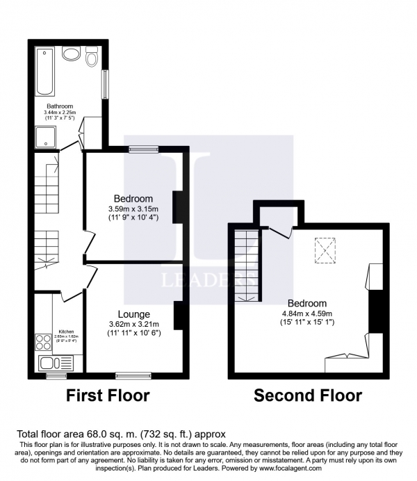 Floor Plan Image for 2 Bedroom Flat to Rent in North Street, Emsworth