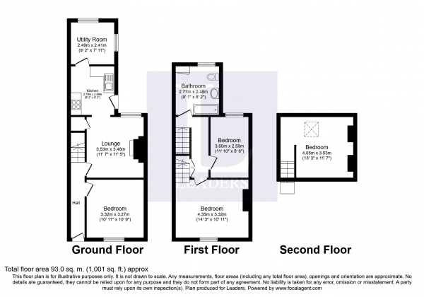 Floor Plan Image for 3 Bedroom End of Terrace House to Rent in Spitalfield Lane, Chichester