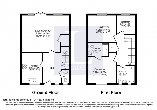 Floor Plan Image for 3 Bedroom Property to Rent in Lloyd Road, Chichester
