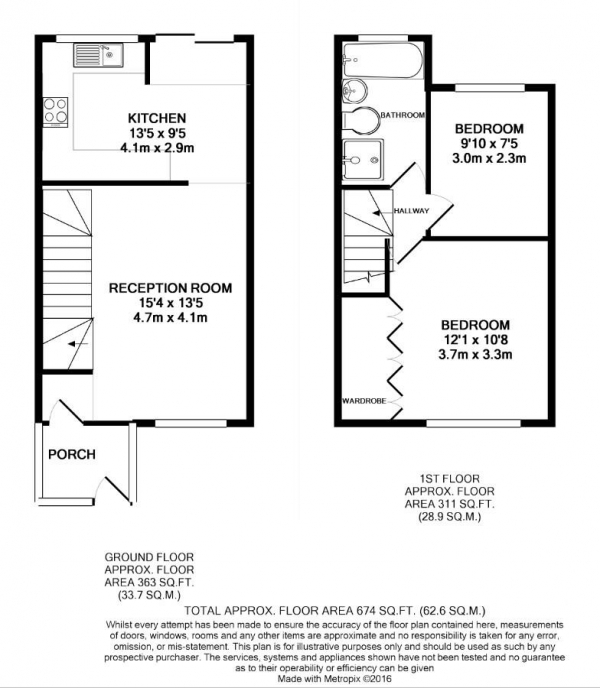 Floor Plan Image for 2 Bedroom End of Terrace House for Sale in Colin Gardens, London