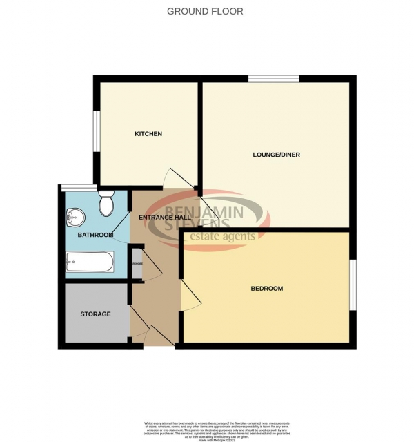 Floor Plan Image for 1 Bedroom Flat for Sale in Whitchurch Avenue, Edgware