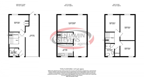 Floor Plan Image for 4 Bedroom Town House for Sale in Chandos Crescent, Edgware