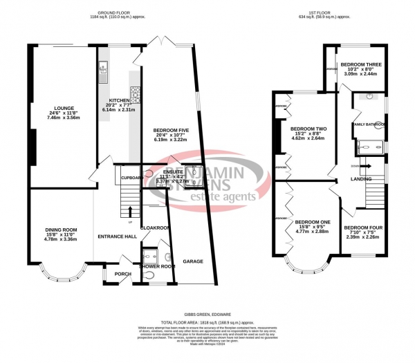 Floor Plan Image for 5 Bedroom Semi-Detached House for Sale in Gibbs Green, Edgware