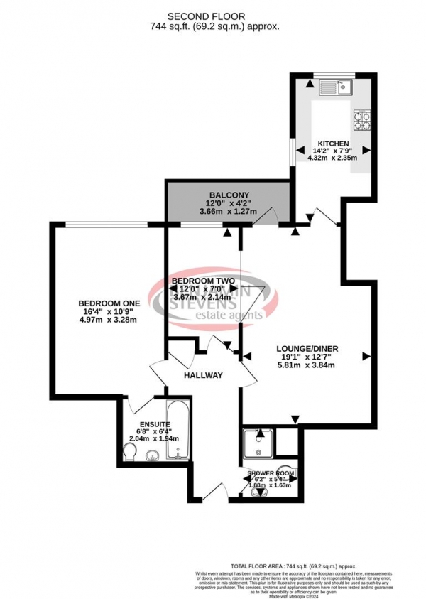 Floor Plan Image for 2 Bedroom Retirement Property for Sale in Edgware Way, Edgware