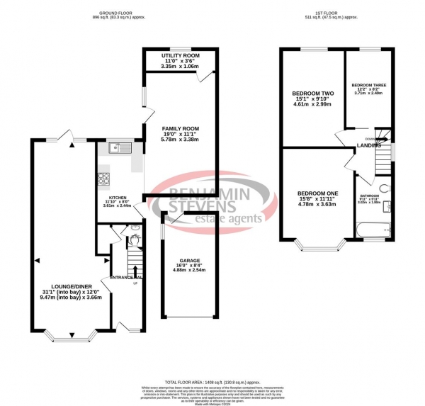 Floor Plan Image for 3 Bedroom Semi-Detached House for Sale in Kings Close, London