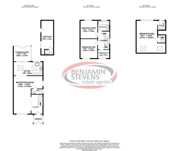 Floor Plan Image for 4 Bedroom Property for Sale in Dale Avenue, Edgware