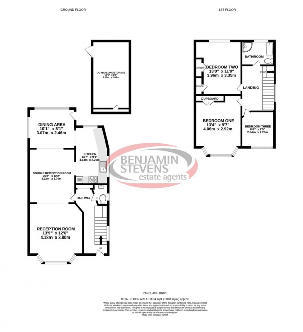 Floor Plan Image for 3 Bedroom Semi-Detached House for Sale in Ranelagh Drive, Edgware