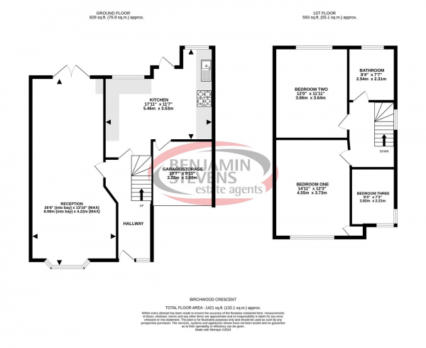 Floor Plan Image for 3 Bedroom Semi-Detached House for Sale in Birchwood Court, Edgware