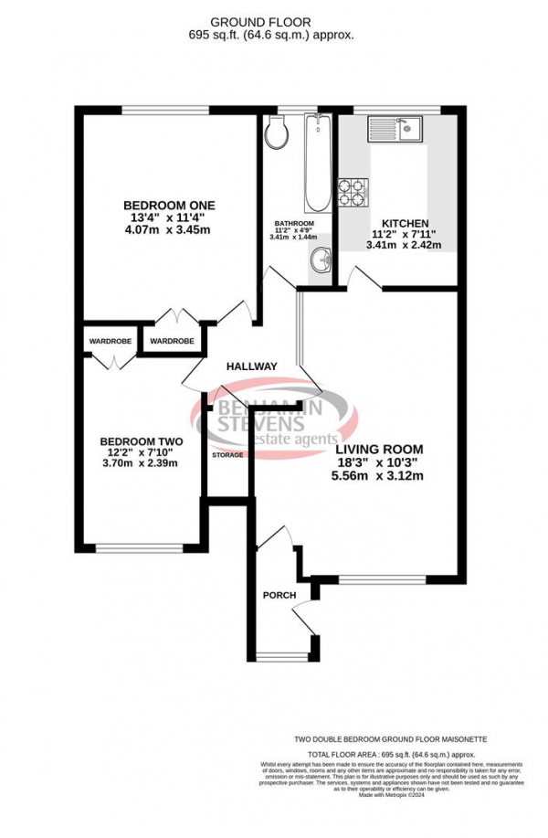 Floor Plan Image for 2 Bedroom Maisonette for Sale in Winton Gardens, Edgware