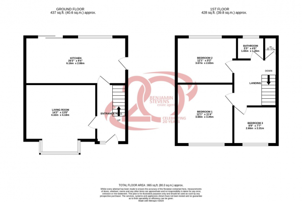 Floor Plan Image for 3 Bedroom Semi-Detached House for Sale in Kings Drive, Edgware