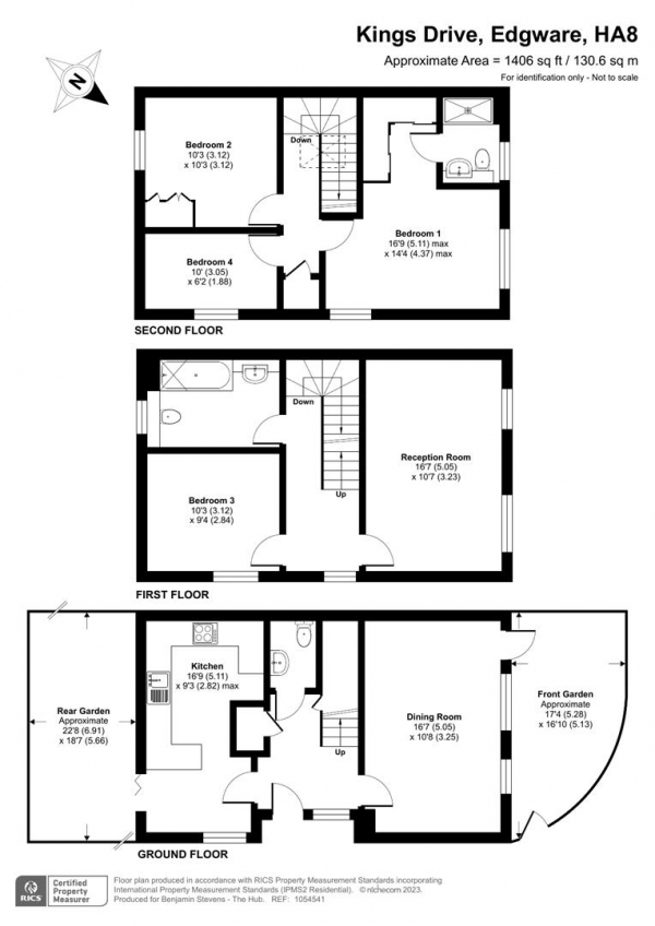 Floor Plan Image for 4 Bedroom Property for Sale in Kings Drive, Edgware