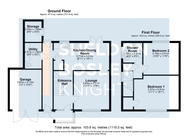 Floor Plan Image for 2 Bedroom End of Terrace House for Sale in Woodlands Road, Stratford-Upon-Avon