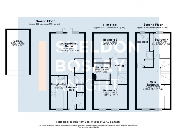 Floor Plan Image for 4 Bedroom Semi-Detached House for Sale in Chesterton Drive, Stratford-Upon-Avon