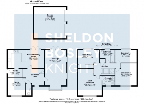 Floor Plan Image for 4 Bedroom Detached House for Sale in Avon Fields, Ettington, Stratford-Upon-Avon