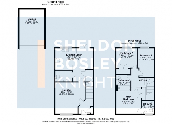 Floor Plan Image for 3 Bedroom Detached House for Sale in Bradley Drive, Shipston-On-Stour