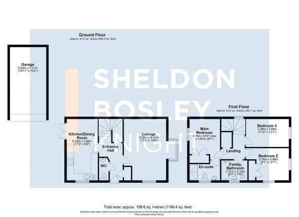 Floor Plan Image for 3 Bedroom Detached House for Sale in Norgren Crescent, Shipston-On-Stour