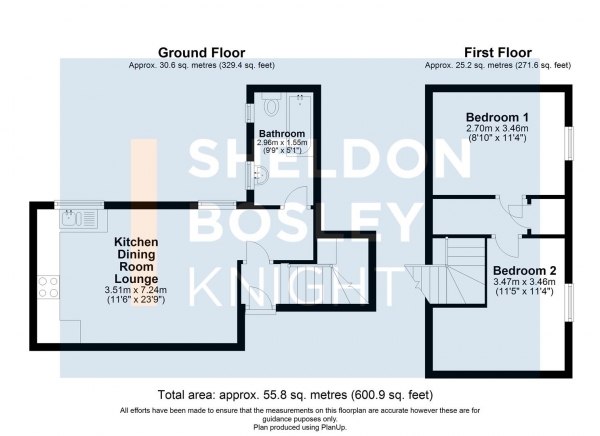 Floor Plan Image for 2 Bedroom Flat for Sale in Sheep Street, Shipston-On-Stour