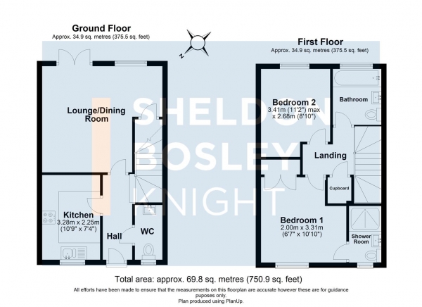 Floor Plan Image for 2 Bedroom End of Terrace House for Sale in Carr Close, Shipston-On-Stour