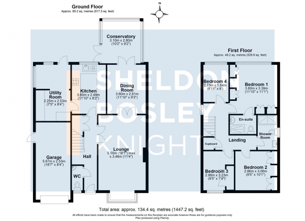 Floor Plan Image for 4 Bedroom Detached House for Sale in Marshall Avenue, Shipston-On-Stour