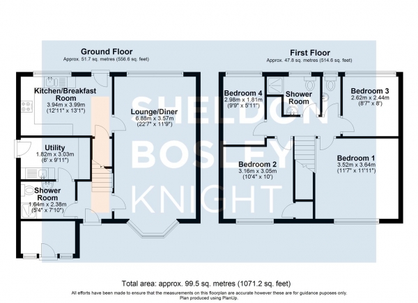 Floor Plan Image for 4 Bedroom Detached House for Sale in Campden Road, Shipston-On-Stour