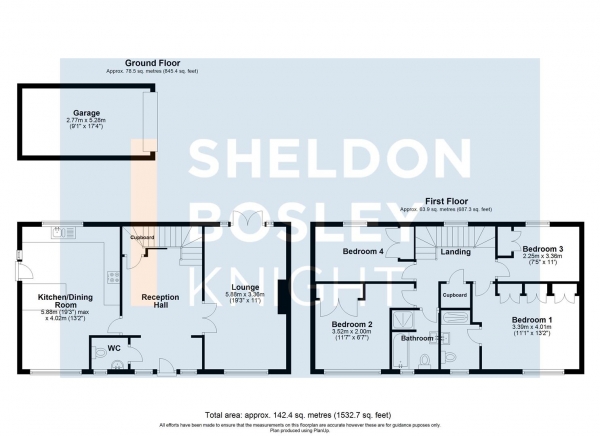 Floor Plan Image for 4 Bedroom Detached House for Sale in The Sidings, Shipston-On-Stour