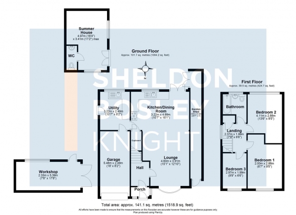 Floor Plan Image for 3 Bedroom Detached House for Sale in Parsons Close, Shipston On Stour