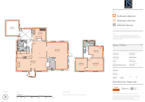 Floor Plan Image for Commercial Property for Sale in The Green, White Notely, CM8 1RG