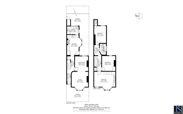 Floor Plan Image for 3 Bedroom Terraced House for Sale in Bush Road, Rotherthithe, London, SE8 5AP