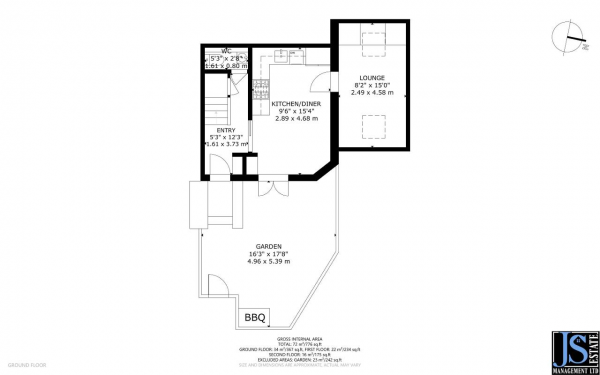 Floor Plan Image for 2 Bedroom Detached House to Rent in Trafalgar Close, London, SE16 7RL