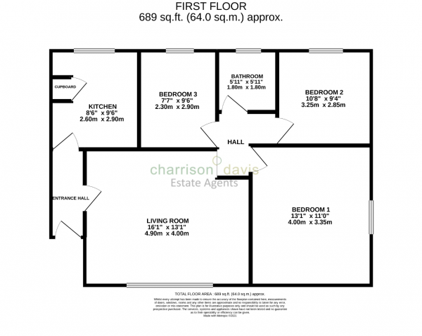 Floor Plan Image for 3 Bedroom Maisonette for Sale in Hudson Road, Harlington, Midddlesex, UB3 5EL
