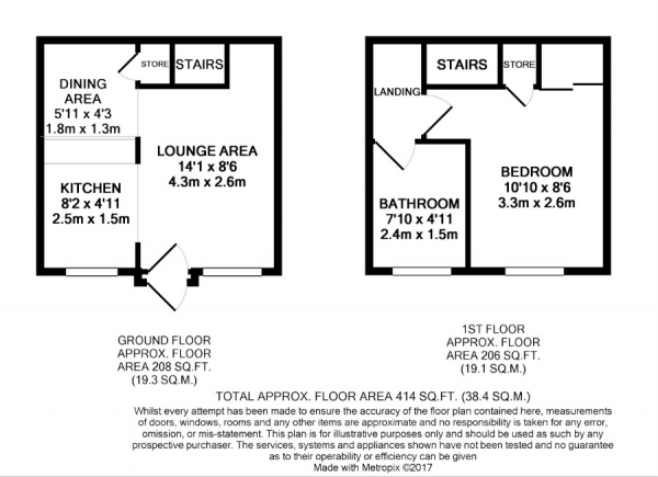 Floor Plan Image for 1 Bedroom Terraced House to Rent in Brunel Close, Cranford, TW5 9RP