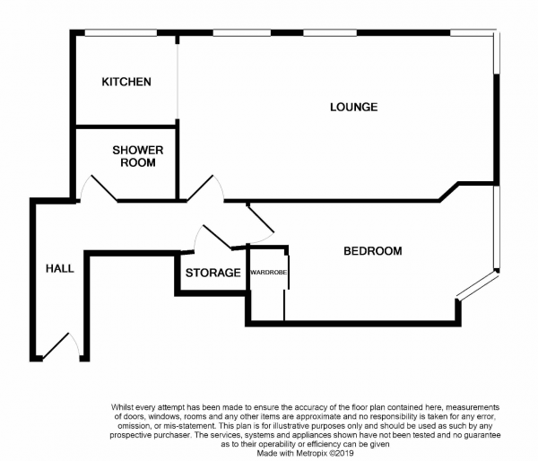 Floor Plan Image for 1 Bedroom Flat to Rent in Mondial Way, Harlington, UB3 5AR