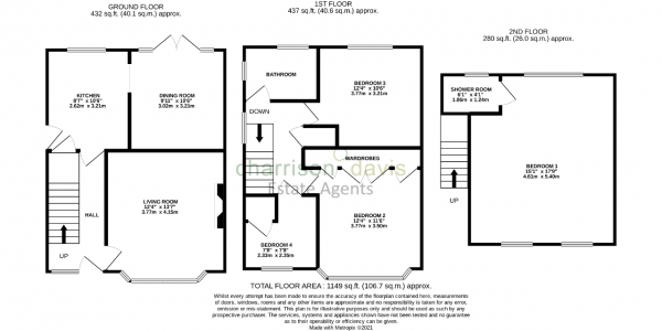 Floor Plan Image for 4 Bedroom Semi-Detached House for Sale in Sipson Road, Harlington, UB7 0HU