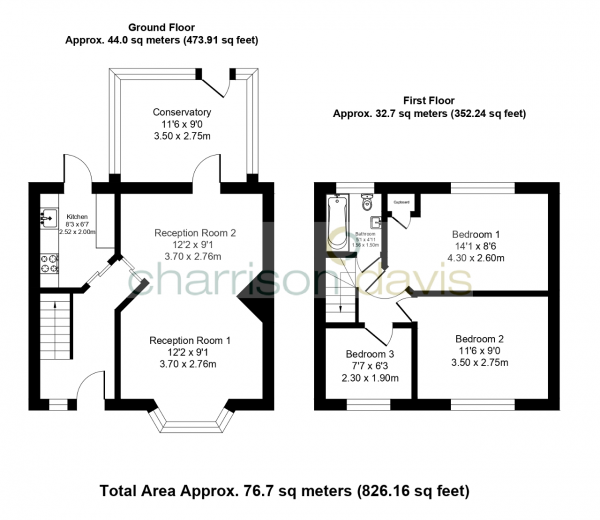 Floor Plan Image for 3 Bedroom Terraced House for Sale in Sipson Road, West Drayton, UB7 0HZ