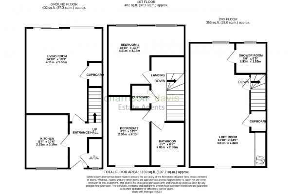 Floor Plan Image for 3 Bedroom Semi-Detached House for Sale in Nine Acres Close, Hayes, Middlesex, UB3 1SW