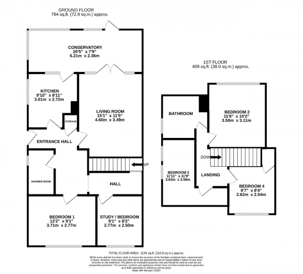 Floor Plan Image for 4 Bedroom Semi-Detached House for Sale in Cheviot Close, Harlington, UB3 5LR