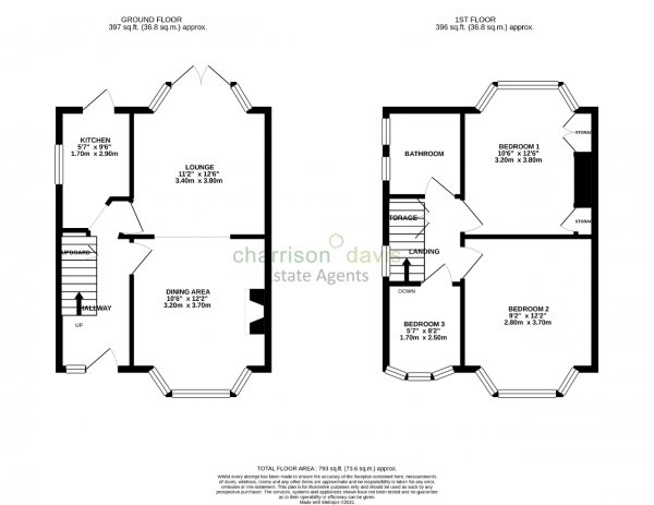 Floor Plan Image for 3 Bedroom Semi-Detached House for Sale in Waltham Avenue, Hayes, UB3 1TA