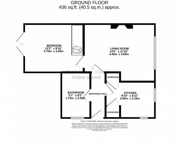 Floor Plan Image for 1 Bedroom Flat for Sale in Terry Place, High Road, Cowley, Middlesex, UB8 2HF