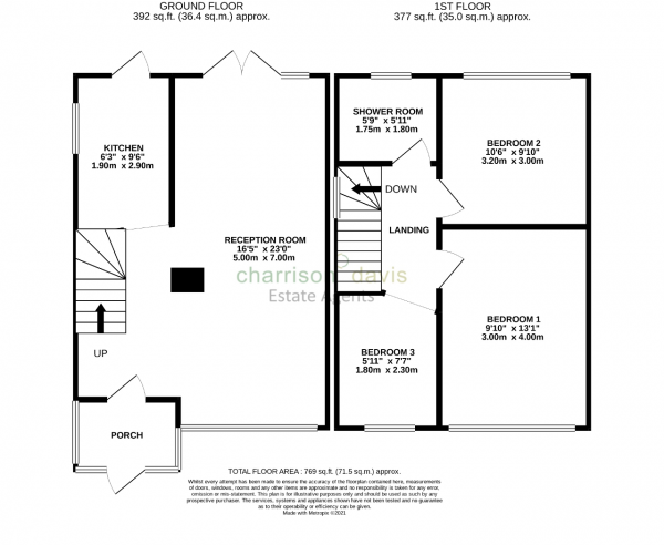 Floor Plan Image for 3 Bedroom Semi-Detached House for Sale in Waltham Avenue, Hayes, UB3 1TE