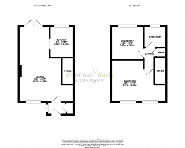 Floor Plan Image for 2 Bedroom Terraced House for Sale in Acacia Mews, Harmondsworth, West Drayton, UB7 0AG