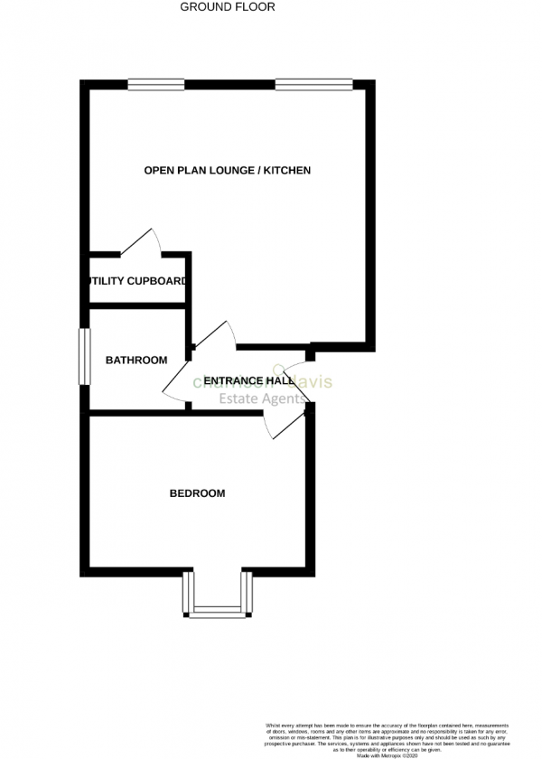 Floor Plan Image for 1 Bedroom Flat for Sale in Caroline Place, Harlington, UB3 5AF