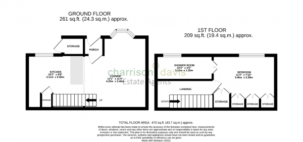 Floor Plan Image for 1 Bedroom Terraced House for Sale in Raywood Close, Harlington, UB3 5NL