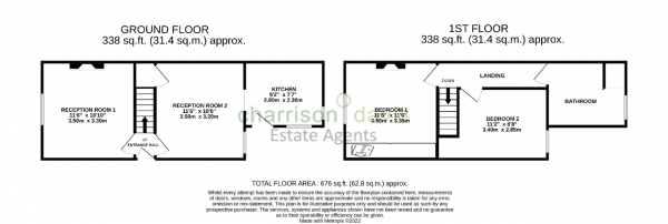 Floor Plan Image for 2 Bedroom Semi-Detached House for Sale in Cranford Lane, Harlington, UB3 5HB