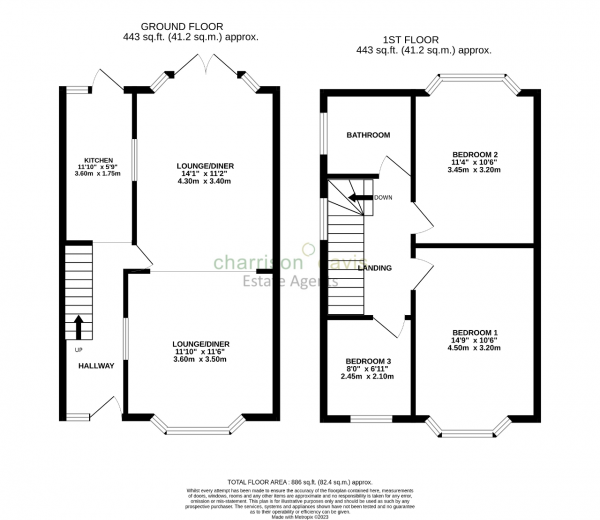 Floor Plan Image for 3 Bedroom Semi-Detached House for Sale in Glamis Crescent, Hayes, UB3 1QB