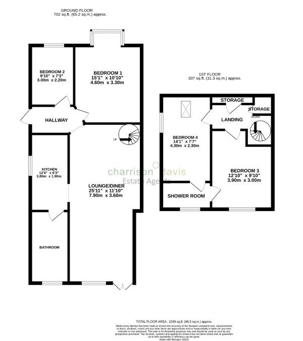 Floor Plan Image for 4 Bedroom Bungalow for Sale in Pinkwell Avenue, Hayes, UB3 1NQ