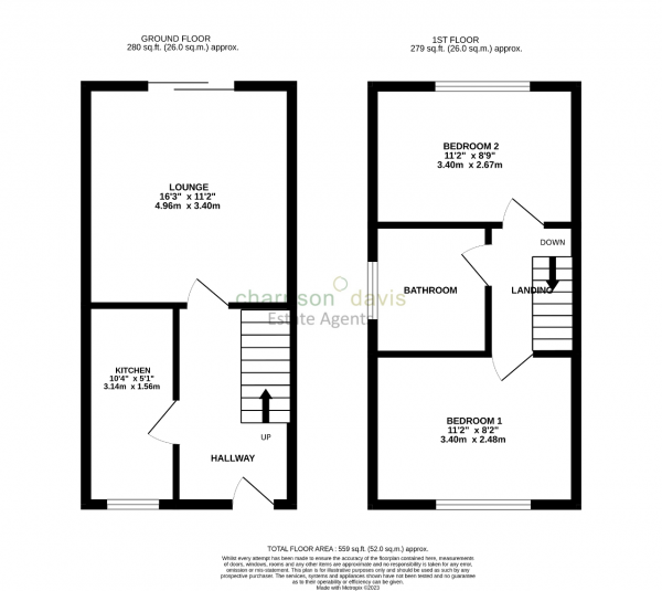 Floor Plan Image for 2 Bedroom Semi-Detached House for Sale in Triandra Way, Yeading, UB4 9PB