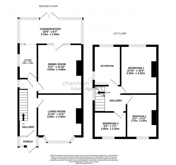 Floor Plan Image for 3 Bedroom Semi-Detached House for Sale in Bath Road, Harmondsworth, West Drayton, UB7 0DE