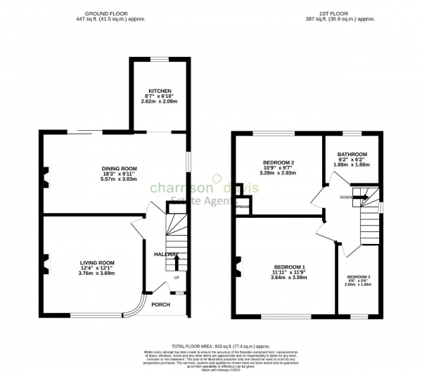 Floor Plan Image for 3 Bedroom Semi-Detached House for Sale in Derwent Drive, Hayes, Middlesex, UB4 8DR