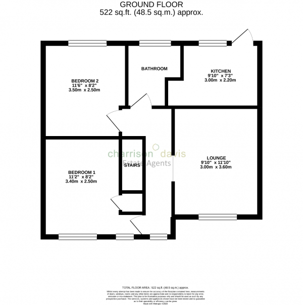 Floor Plan Image for 2 Bedroom Flat for Sale in West End Lane, Harlington, UB3 5LU