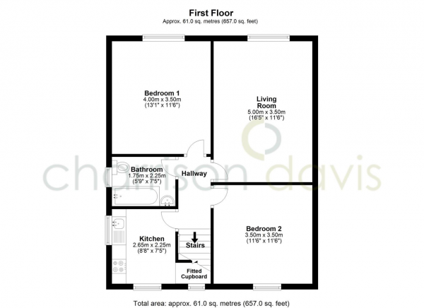 Floor Plan Image for 2 Bedroom Flat for Sale in Shelley Close, Hayes, Middlesex, UB4 0QP